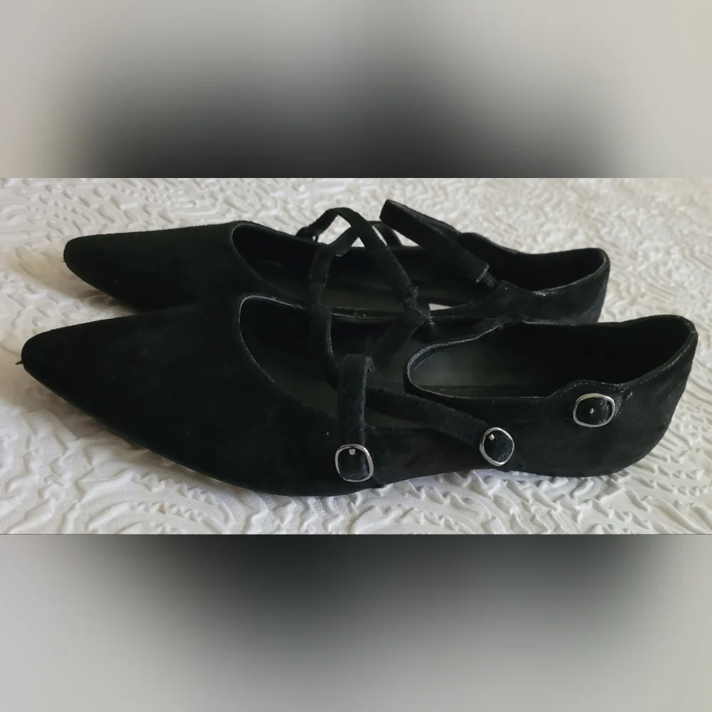 Steve Madden Sz 8 black flats - Picture 5 of 6
